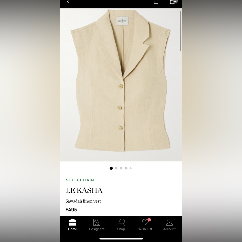 Beige Sleeveless Button-Up Vest